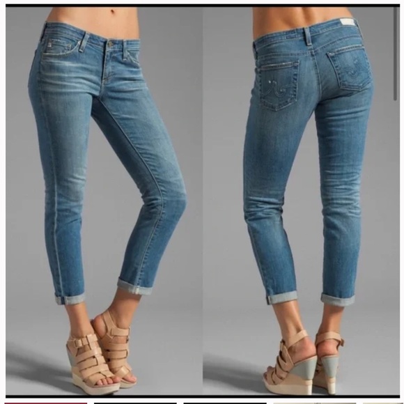 Ag Adriano Goldschmied Denim - Adriano Goldschmied Vintage 2000s Stilt Low Rise Roll-Up Jeans - Size 27